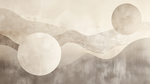 Papier peint abstrait Paysage géométrique beige