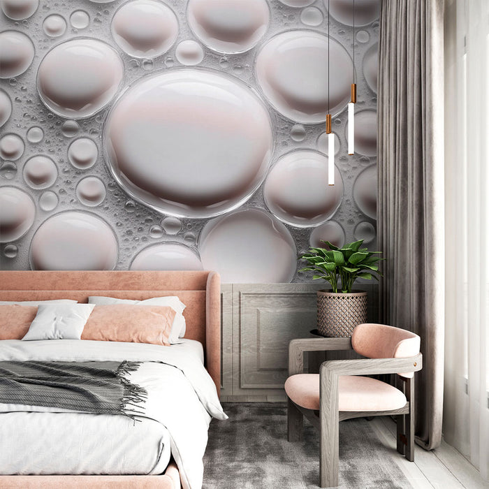 Papier peint Bulles | Texture Liquide Élégante