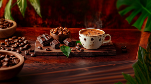 Papier peint café et chocolat Ambiance chaleureuse et gourmande