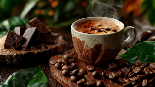 Papier peint café et chocolat Ambiance chaleureuse et gourmande