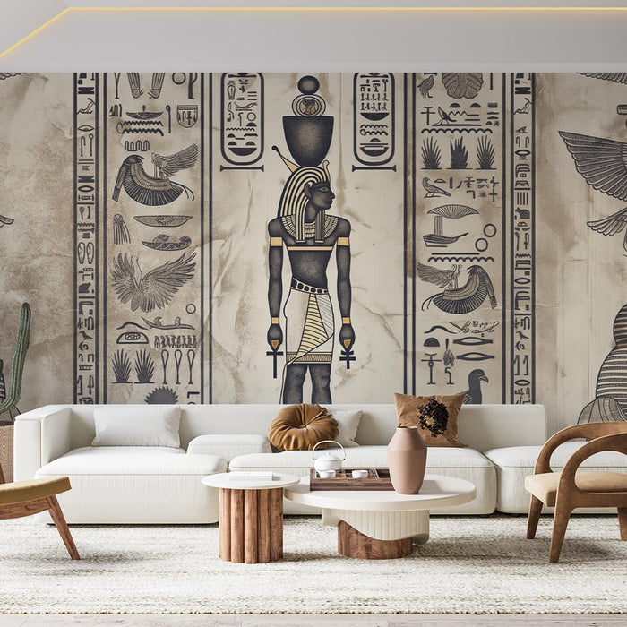 Papier peint Egypte antique | Pharaon de profil