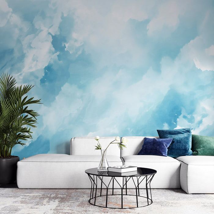 Papier peint zen | Ciel bleu et nuages
