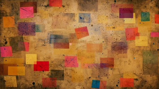 Papier peint abstrait Couleurs vives et textures riches