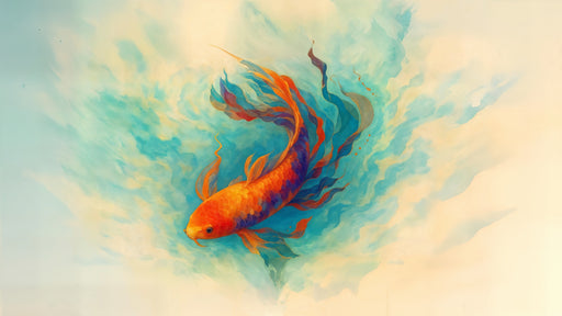 Papier peint carpe koï Art aquatique vibrant