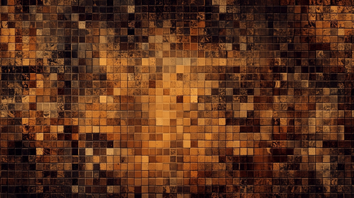 Papier peint Mosaïque Brun Design Texturé et Moderne