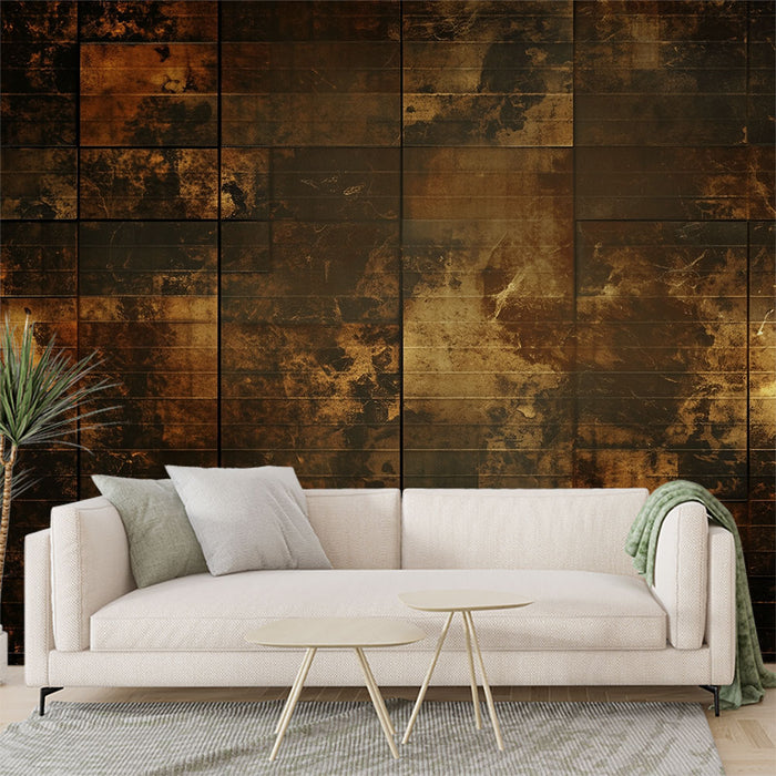 Papier peint industriel | Design rouillé et métallique