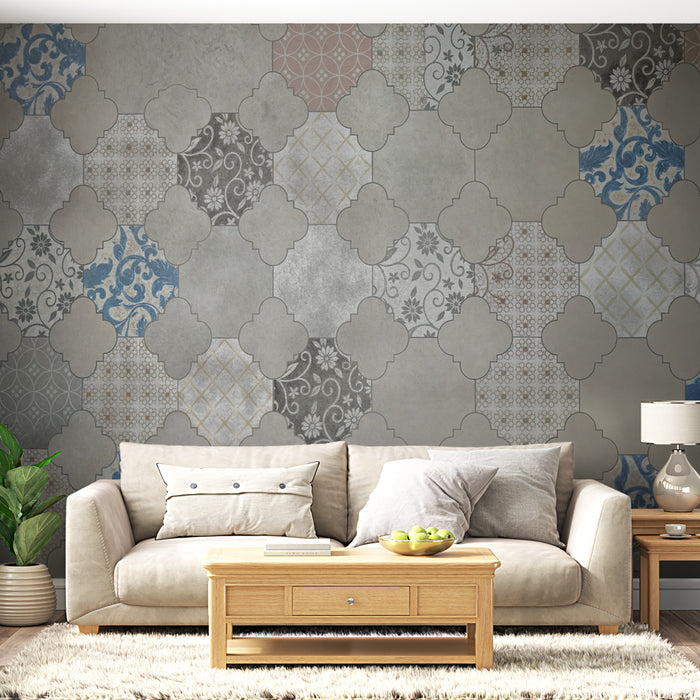 Papier peint motifs géométriques | Élégance vintage