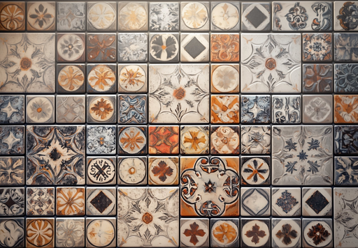 Papier peint carreaux Design vintage et art déco