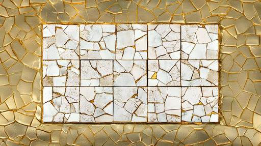 Papier peint mosaïque dorée Élégance et Luxe