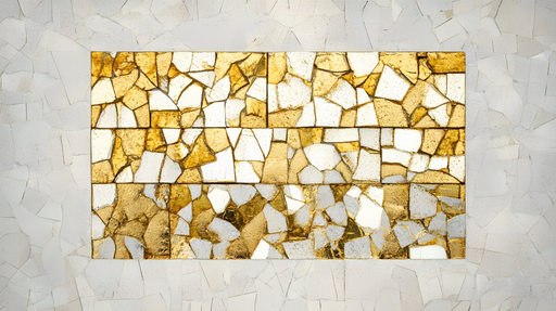 Papier peint mosaïque dorée Élégance artistique