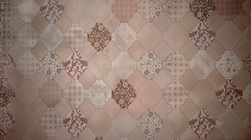 Papier peint vintage Motifs géométriques et floraux