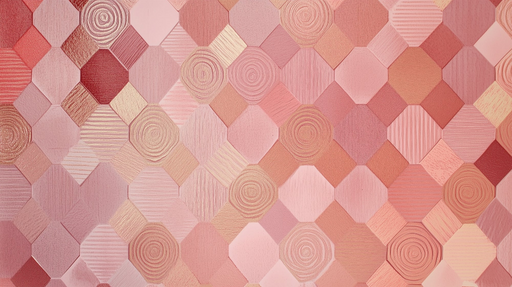 Papier peint géométrique Nuances de rose