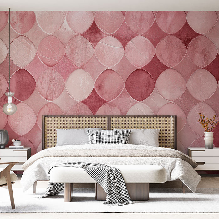 Papier peint cercles roses | Design moderne et élégant