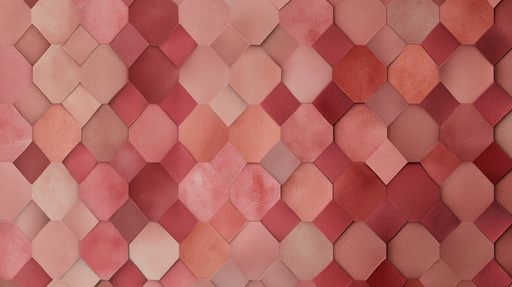 Papier peint géométrique Tonalités rose et rouge