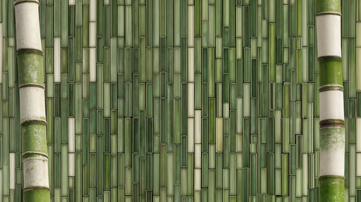 Papier peint bambou Design vert apaisant