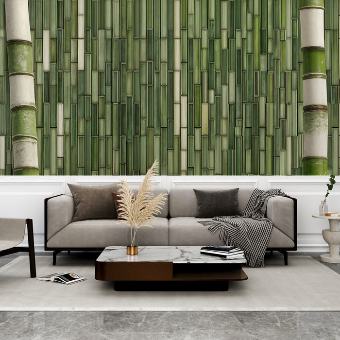 Papier peint bambou | Design vert apaisant