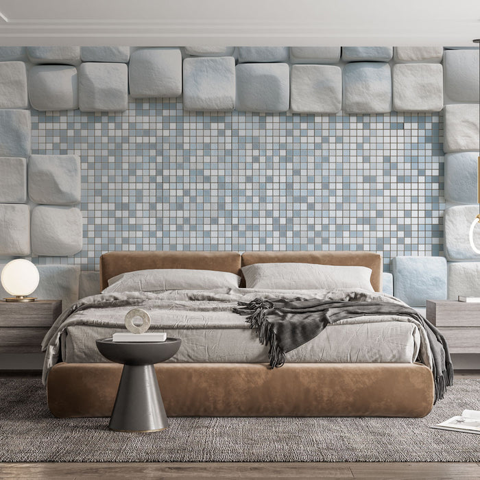 Papier peint mosaïque et pierre | Design moderne et élégant