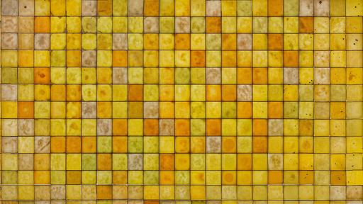 Papier peint mosaïque Ambiance jaune et ocre