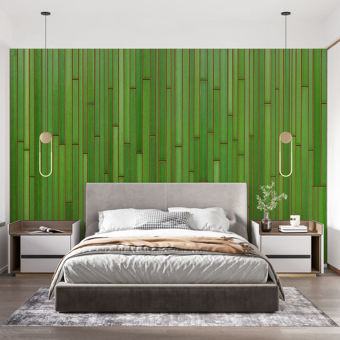 Papier peint géométrique vert | Design moderne et élégant