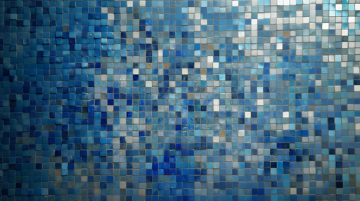 Papier peint mosaïque bleue Design moderne et rafraîchissant