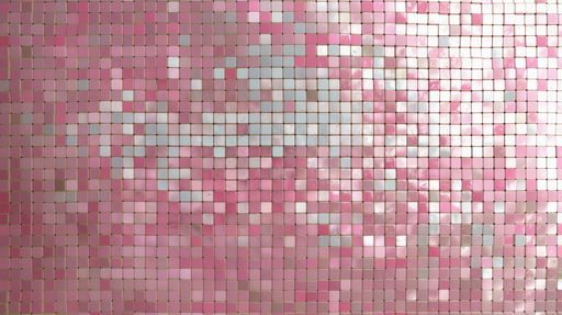 Papier peint mosaïque Tons de rose et blanc