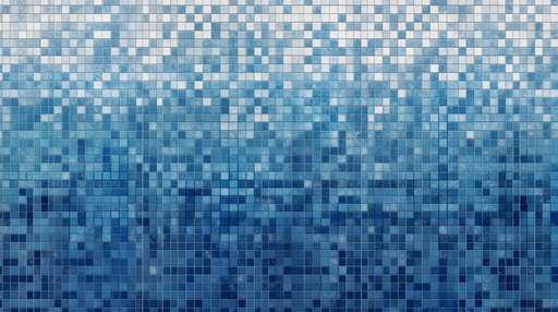 Papier peint mosaïque bleu Dégradé moderne et artistique