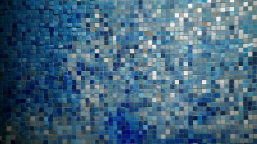 Papier peint mosaïque Tons de bleu