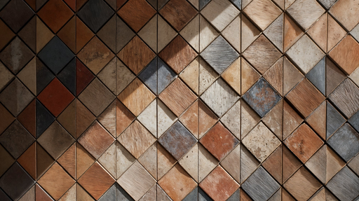 Papier peint mosaïque Design géométrique en terre cuite