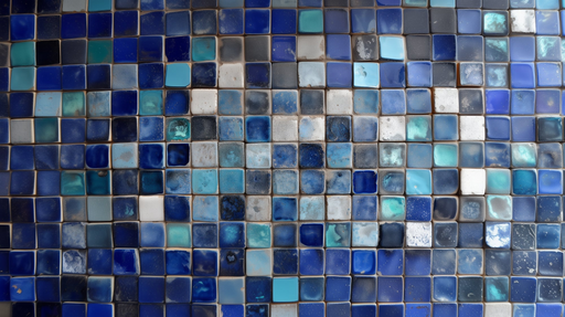 Papier peint mosaïque bleu Design moderne et rafraîchissant