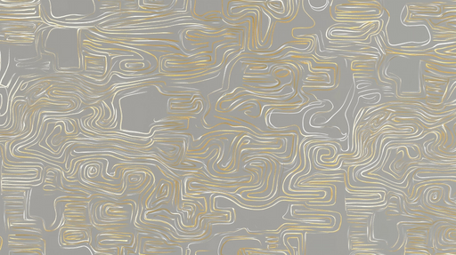 Papier peint abstrait Méandres dorés sur fond gris
