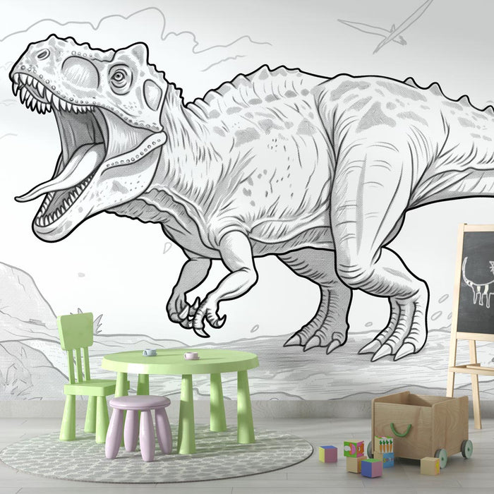 Papier peint coloriage | T-rex