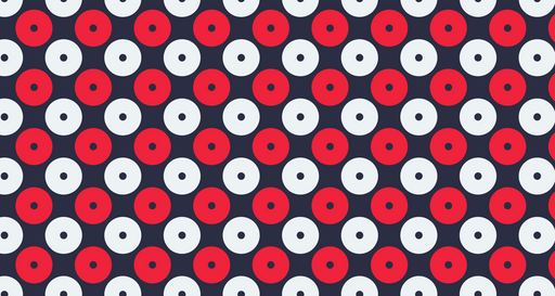 Papier peint cercles Motif géométrique rouge et blanc