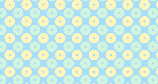 Papier peint motifs rétro Cercle pastel sur fond bleu