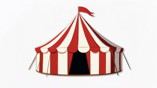 Papier peint cirque Tente Rouge et Blanche
