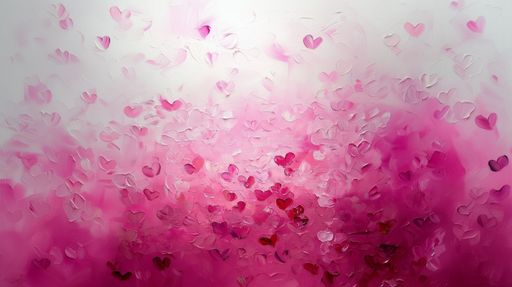 Papier peint cœurs Éclat de rose romantique