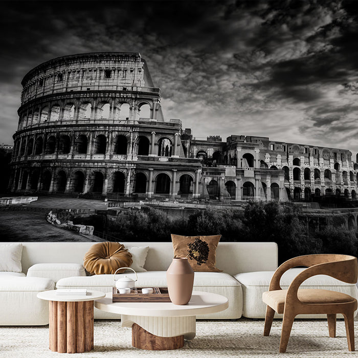 Papier peint Colisée | Noir et Blanc Épique