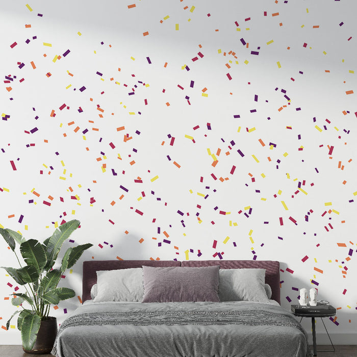 Papier peint confettis | Design coloré et ludique