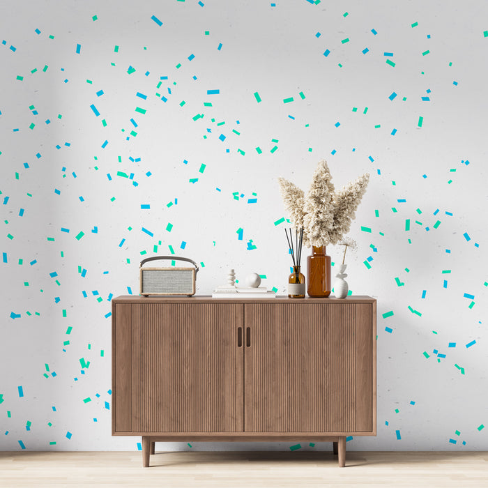 Papier peint confettis | Motif multicolore vibrant