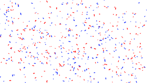 Papier peint confettis Rouge et Bleu