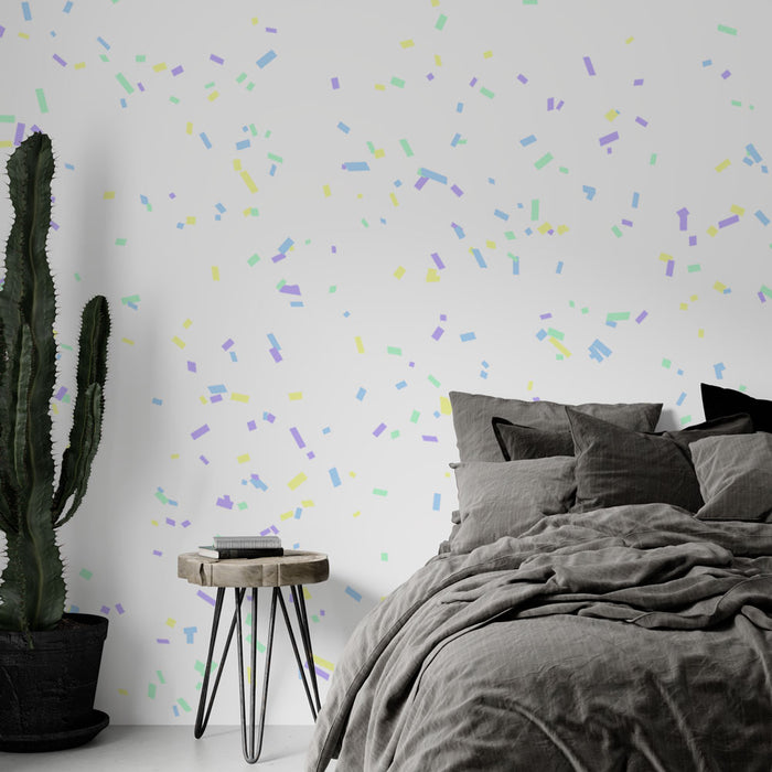 Papier peint confettis | Festivité Multicolore