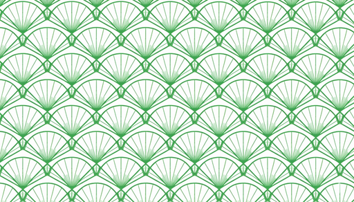 Papier peint éventail Motif géométrique vert