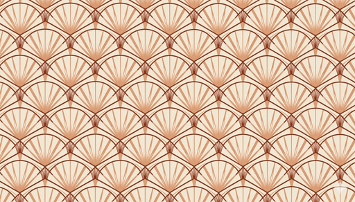 Papier peint éventail Design Art Déco élégant