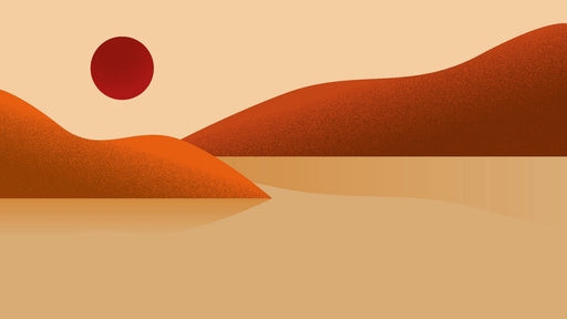 Papier peint paysage désert Coucher de soleil abstrait