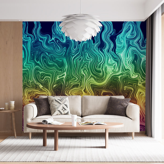 Papier peint marbré | Éclat de couleurs vibrantes