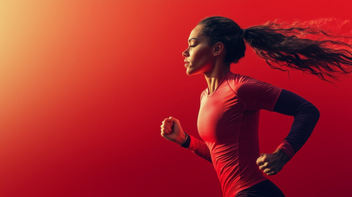 Papier peint Running Élan Dynamique Rouge