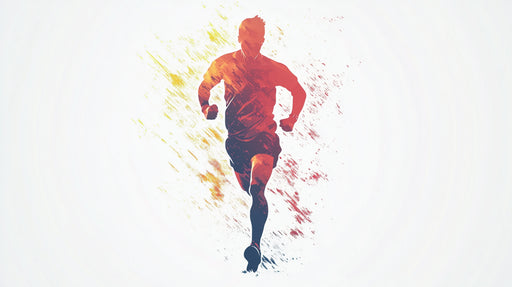 Papier peint coureur Silhouette artistique en mouvement