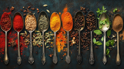 Papier peint épices Palette de couleurs vibrantes