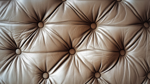 Papier peint capitonné Effet cuir brun