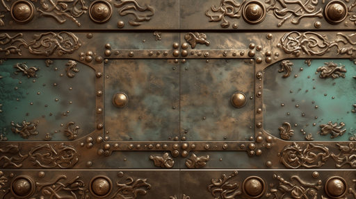 Papier peint métallique Design ornemental vintage