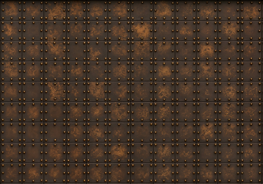 Papier peint industriel Panneaux métalliques rivetés